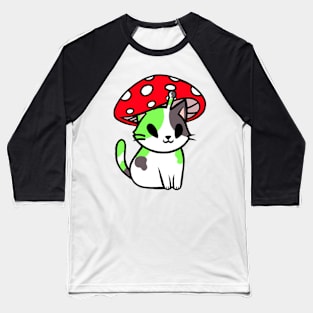 Alien Calico Cat Mushie Baseball T-Shirt